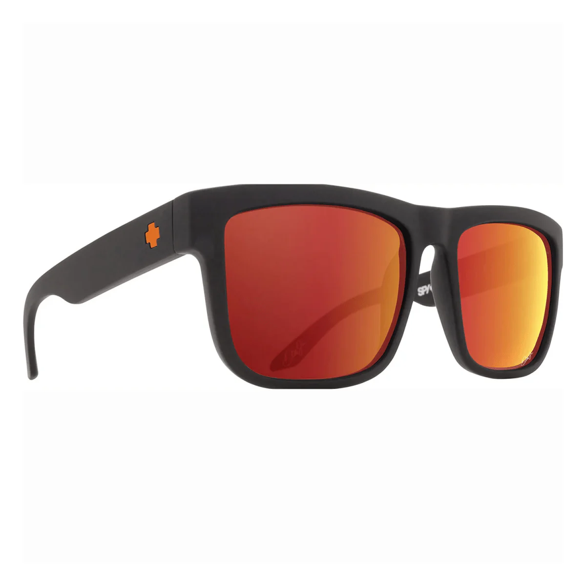 Spy Discord Sunglasses Matte Black/Happy Gray Green Orange Mirror