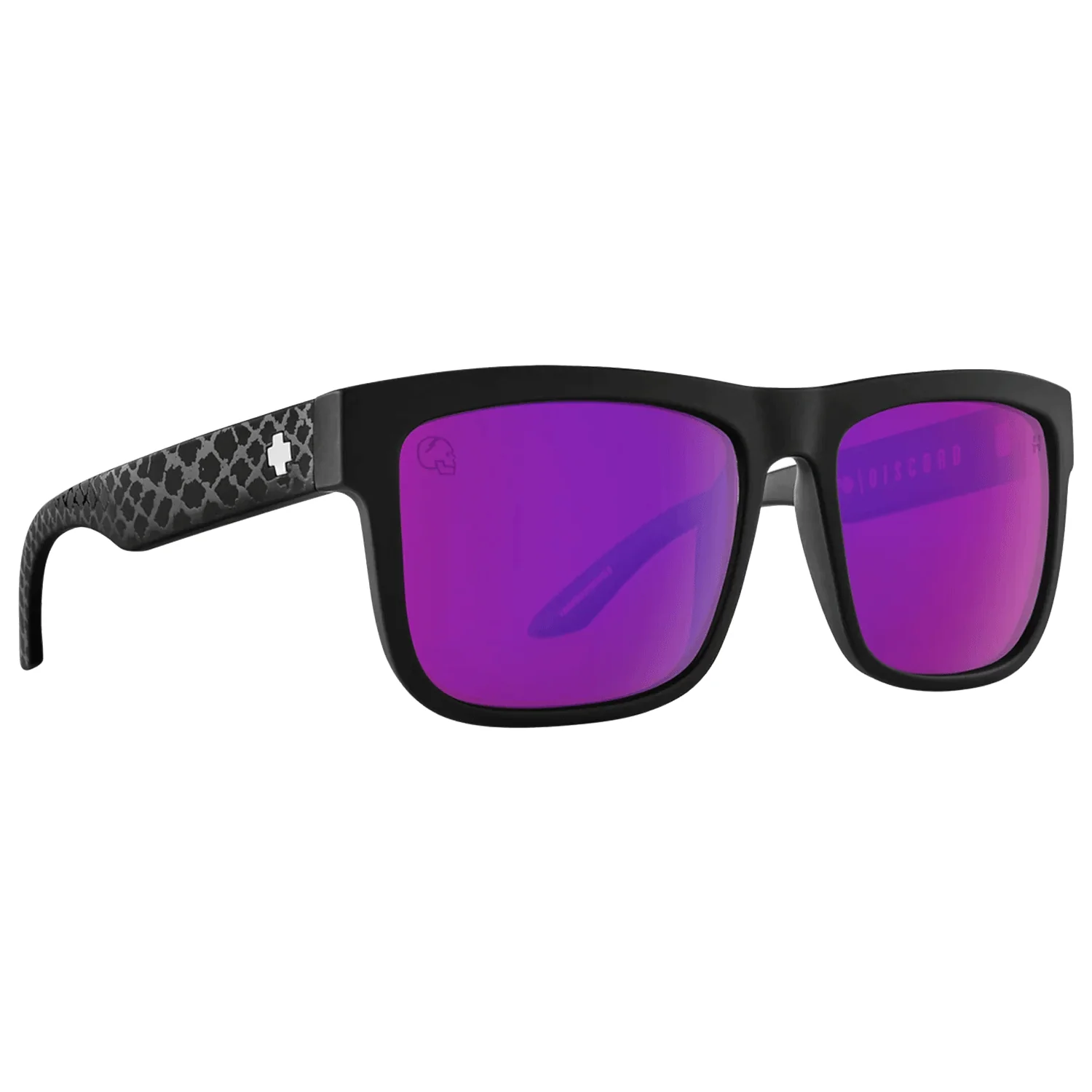 Spy Discord Sunglasses Slayco Matte Black Viper/Happy Bronze Purple Spectra