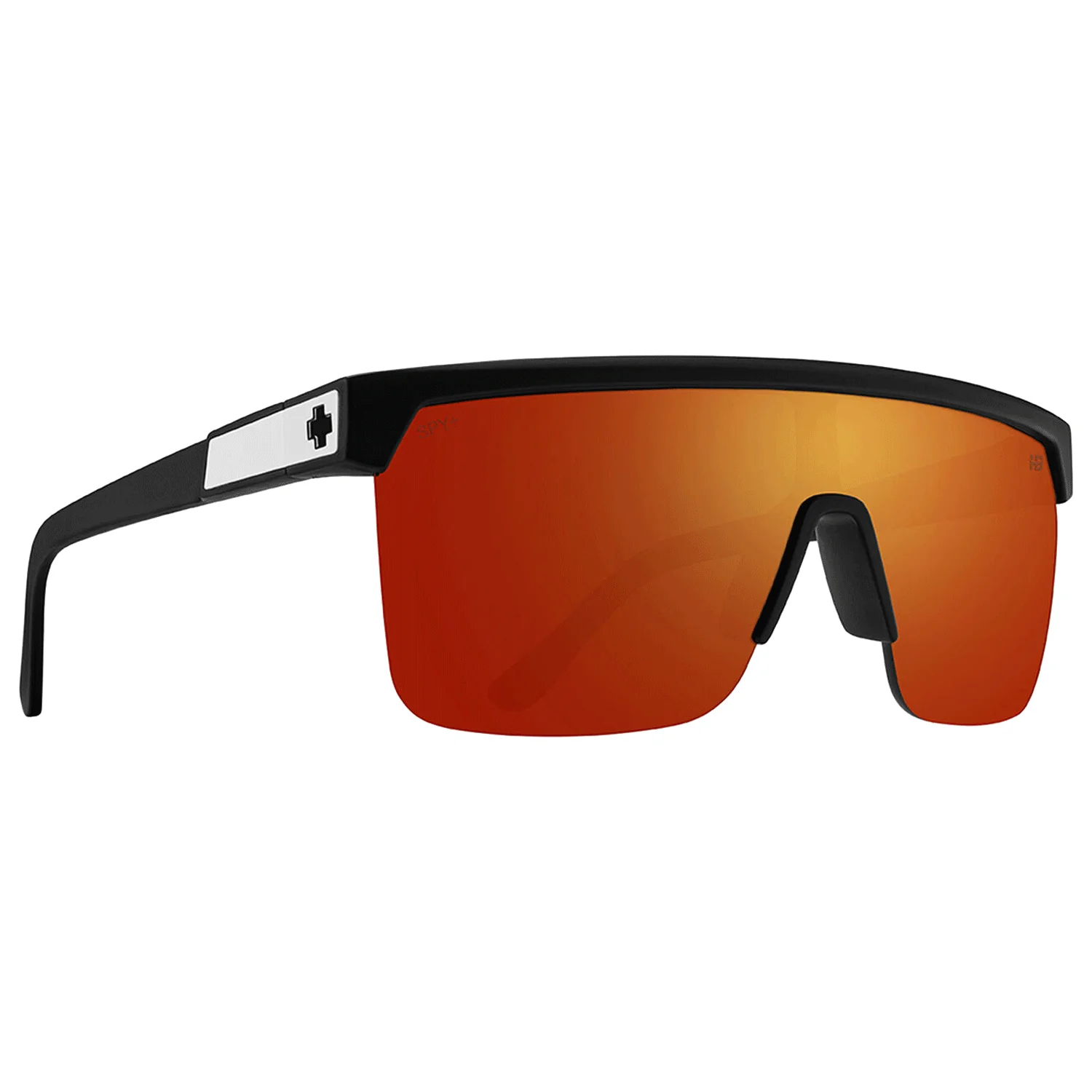Spy Flynn 5050 Sunglasses Matte Black/Happy Boost Polar Orange Mirror