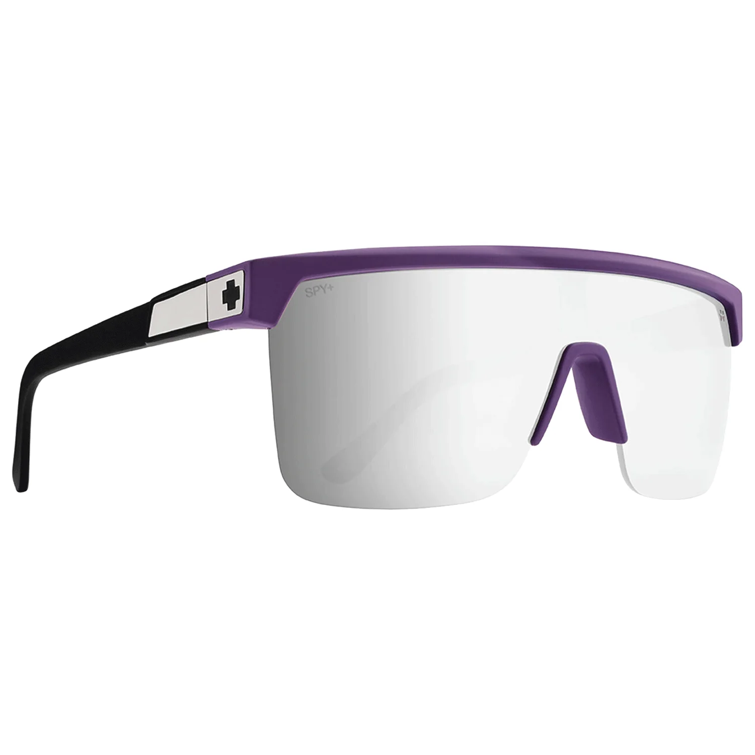 Spy Flynn 5050 Sunglasses Matte Purple Matte Black/Happy Bronze Platinum Mirror