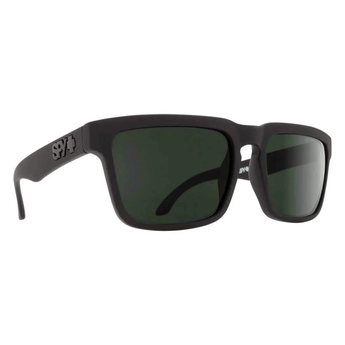 Spy Helm Sunglasses Soft Matte Black/Happy Grey Green Polarized