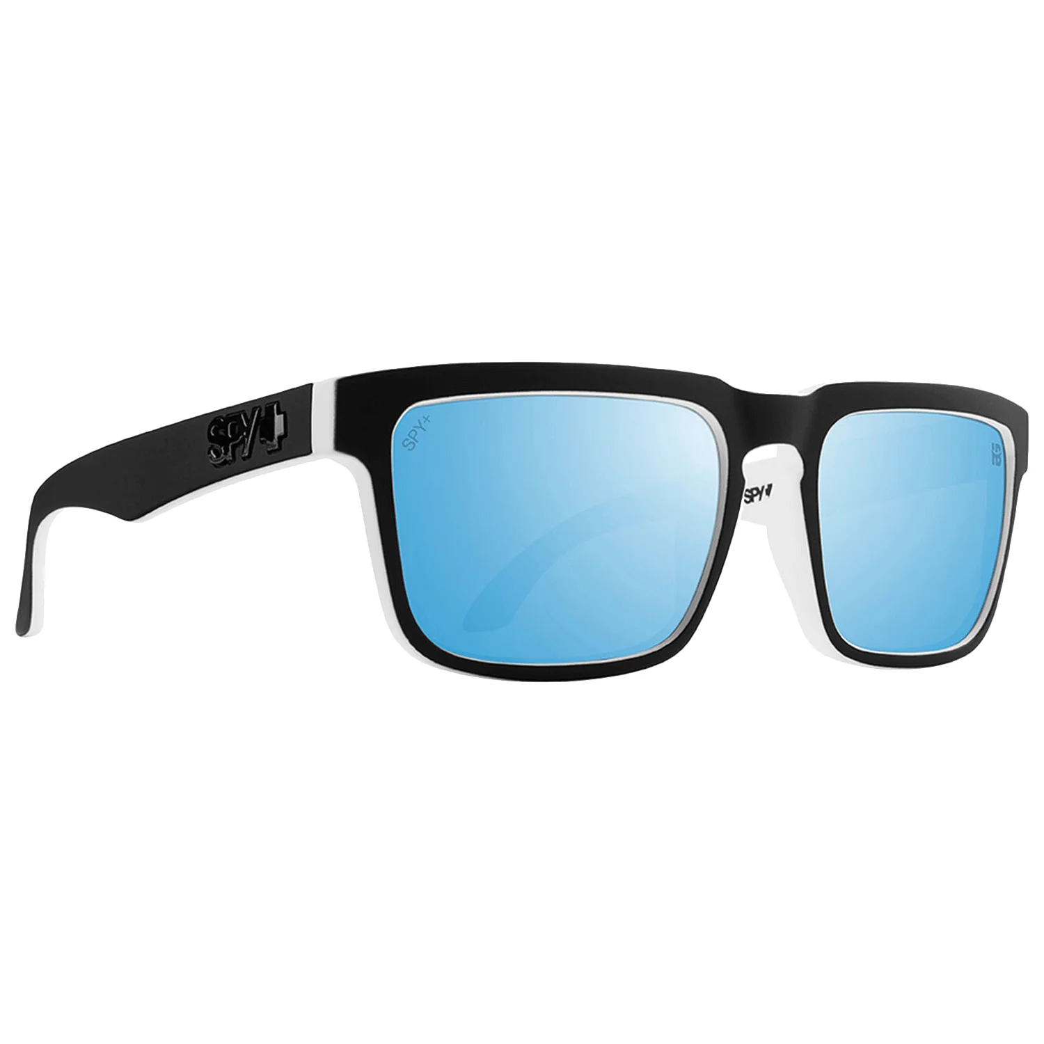 Spy Helm Sunglasses Whitewall/Happy Boost Polar Ice Blue Mirror