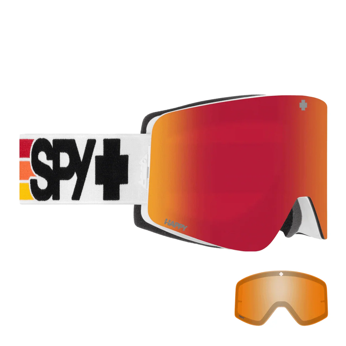 Spy Marauder Goggles Speedway Sunset/Happy Bronze Red Mirror + LL Persimmon Silver Mirror