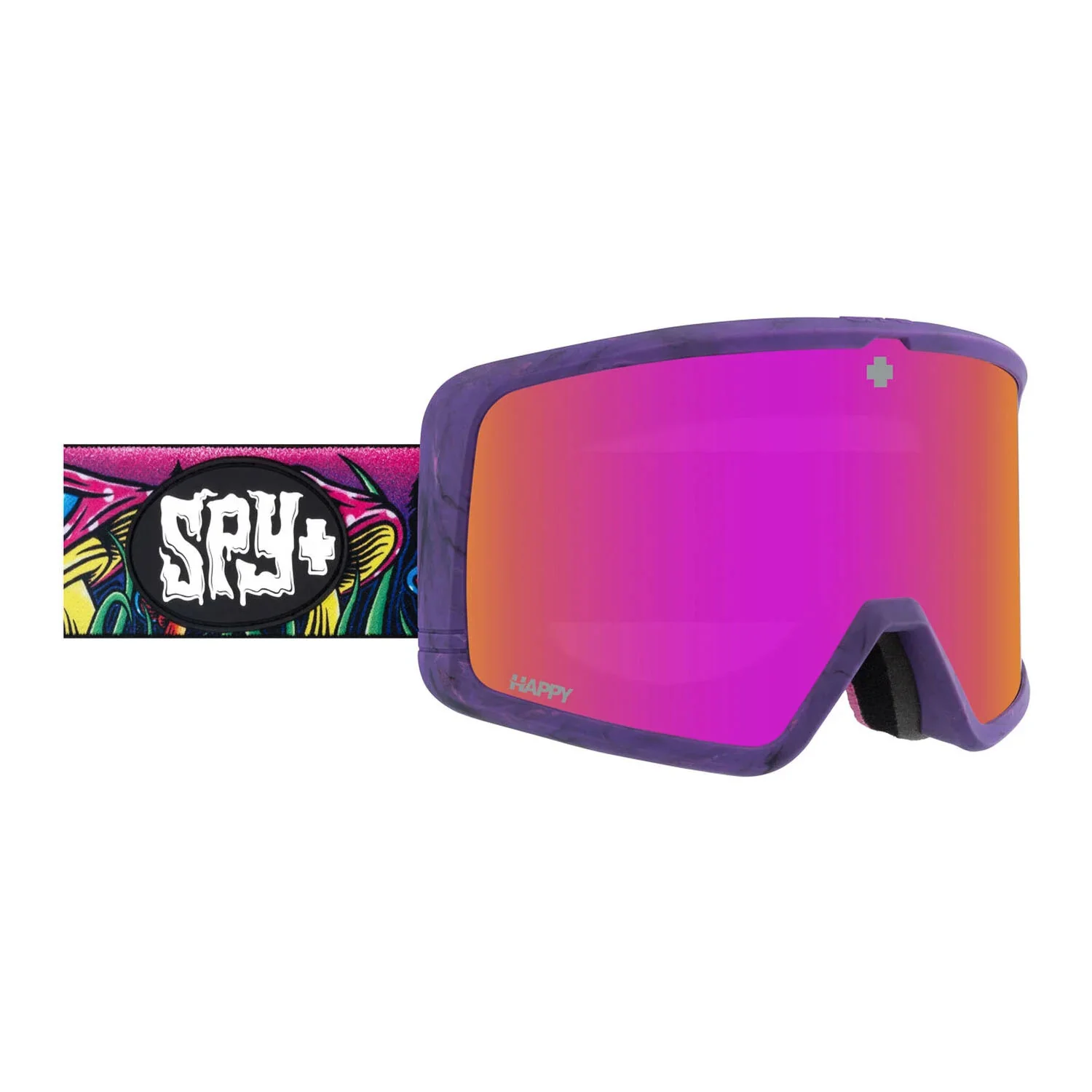 Spy Megalith Goggles Trippy Threads/Happy ML Rose Pink Mirror + Happy LL Yellow