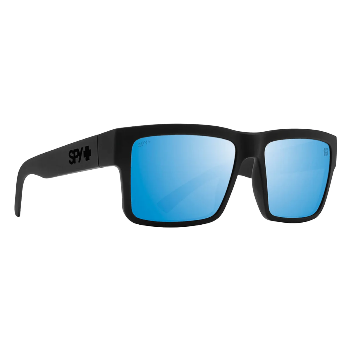 Spy Montana Sunglasses Soft Matte Black/Happy Boost Polar Ice Blue Mirror