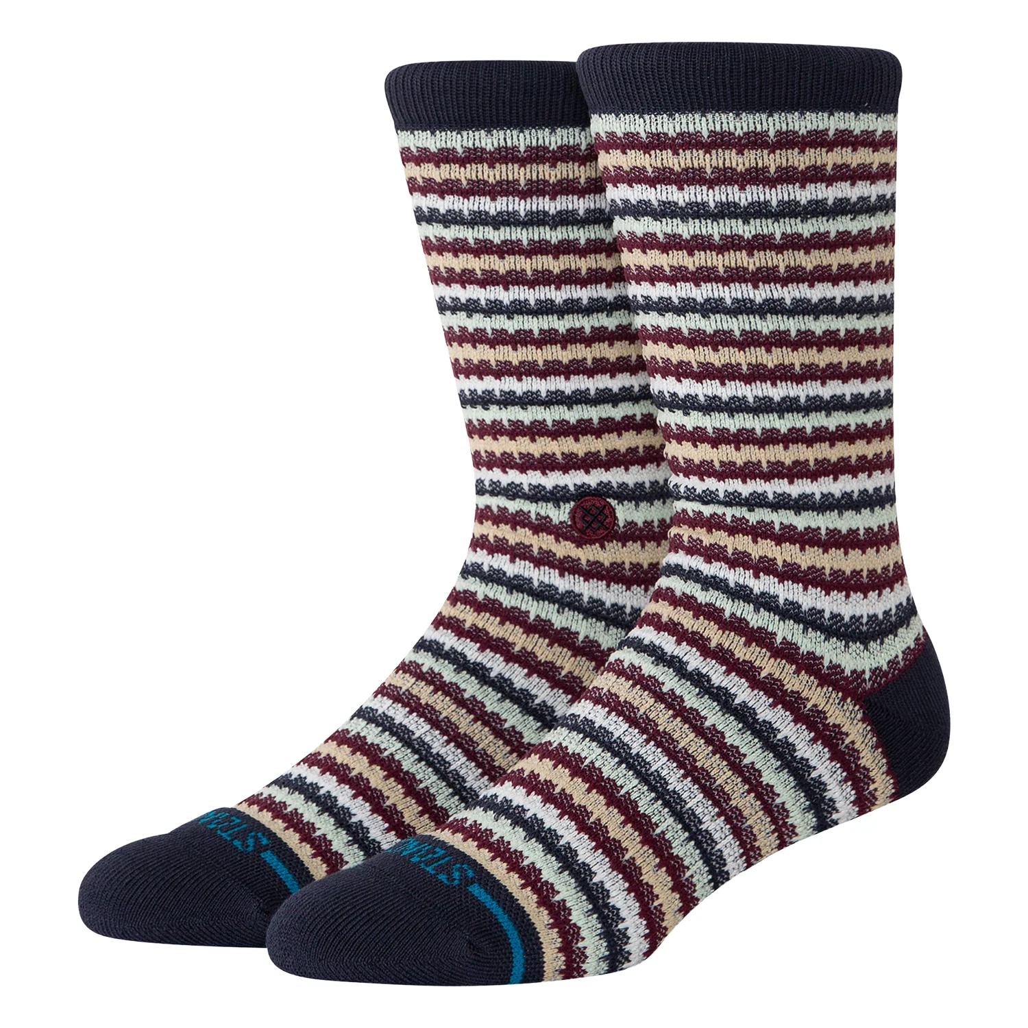 Stance Chiclets Waffle Knit Crew Sock Navy