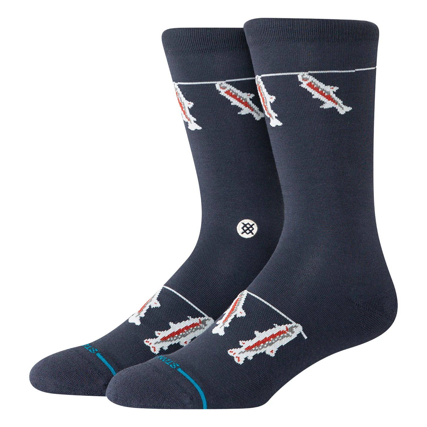 Stance Gone Fishin Crew Sock Navy