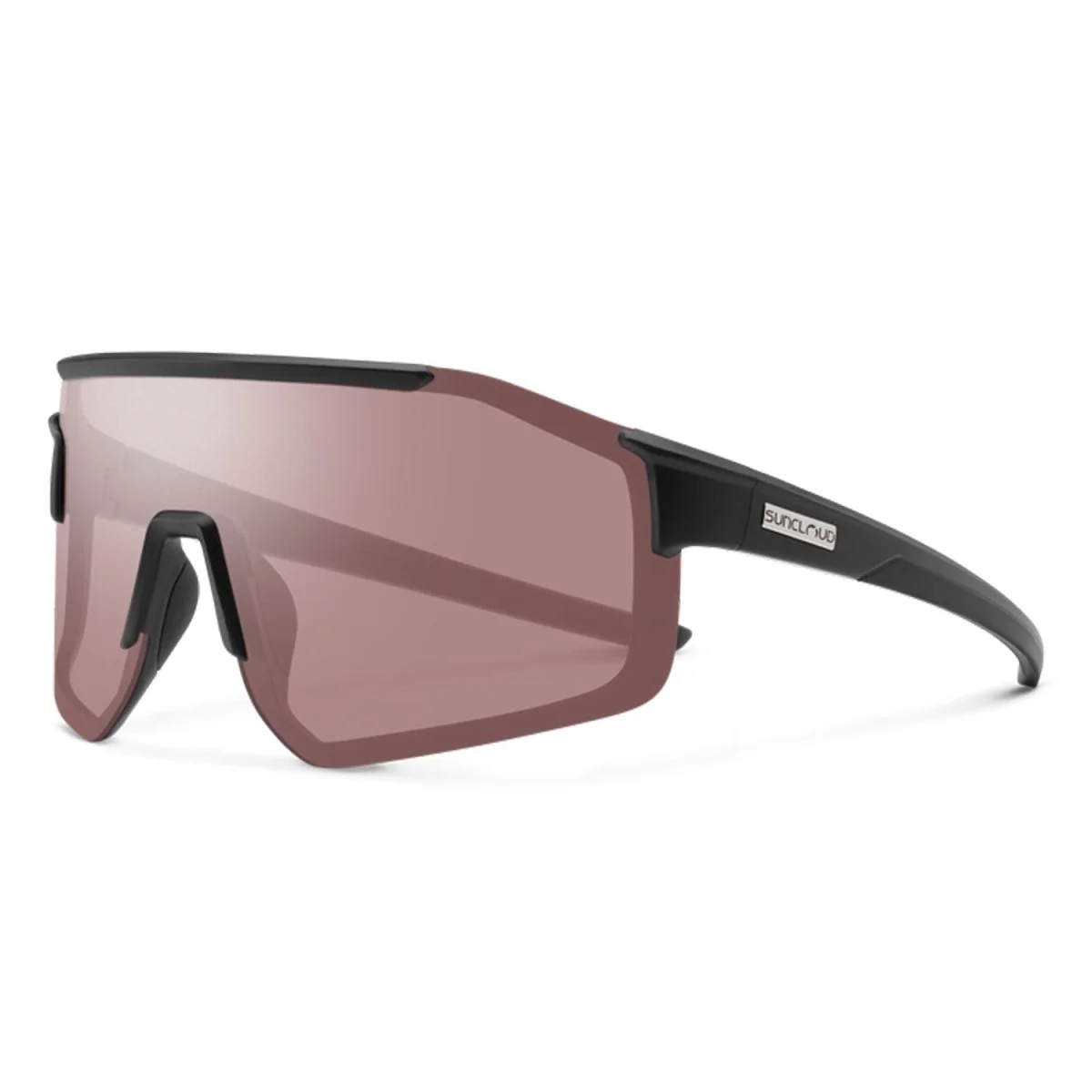 Suncloud Domain Sunglasses Matte Black/Polarized Low Light Rose