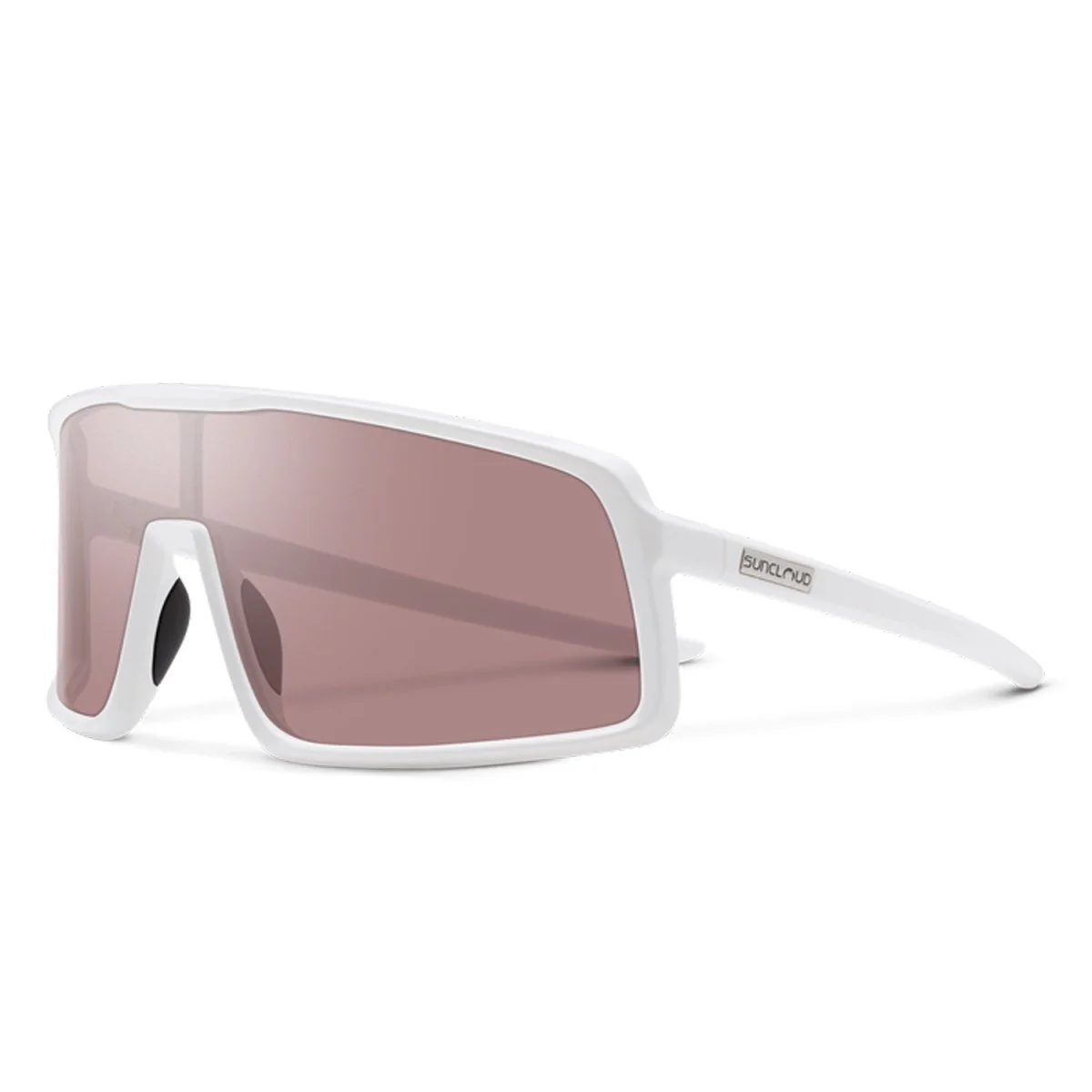 Suncloud Upshot Sunglasses White/Polarized Low Light Rose