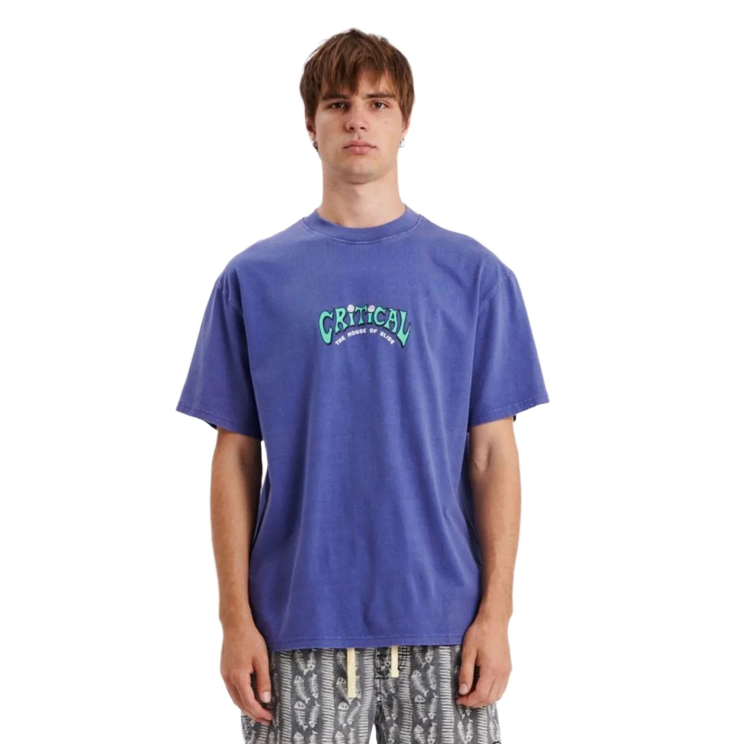 The Critical Slide Society Men's Depths T Shirt Blueberry