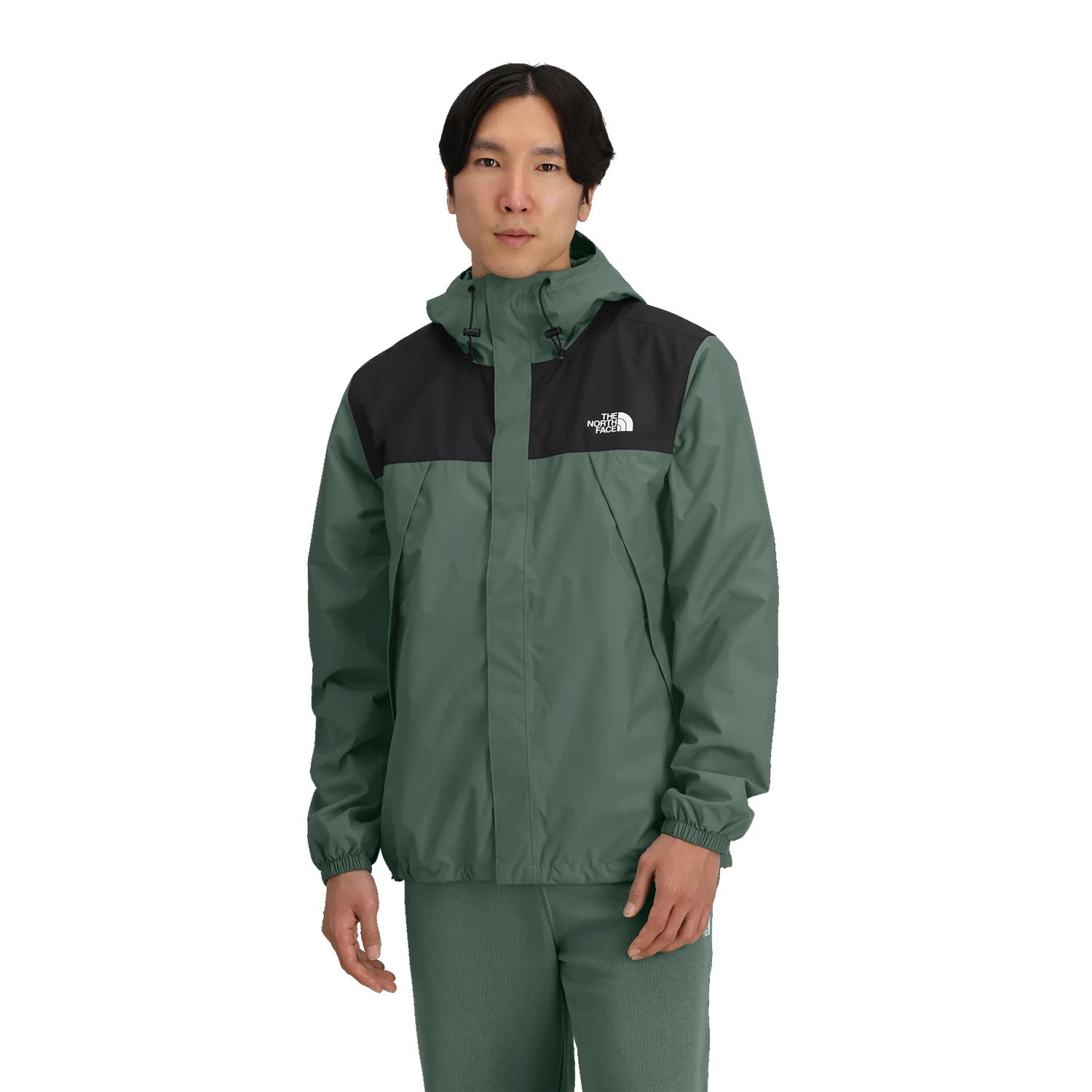 The North Face Men's Antora Rain Jacket Duck Green/TNF Black