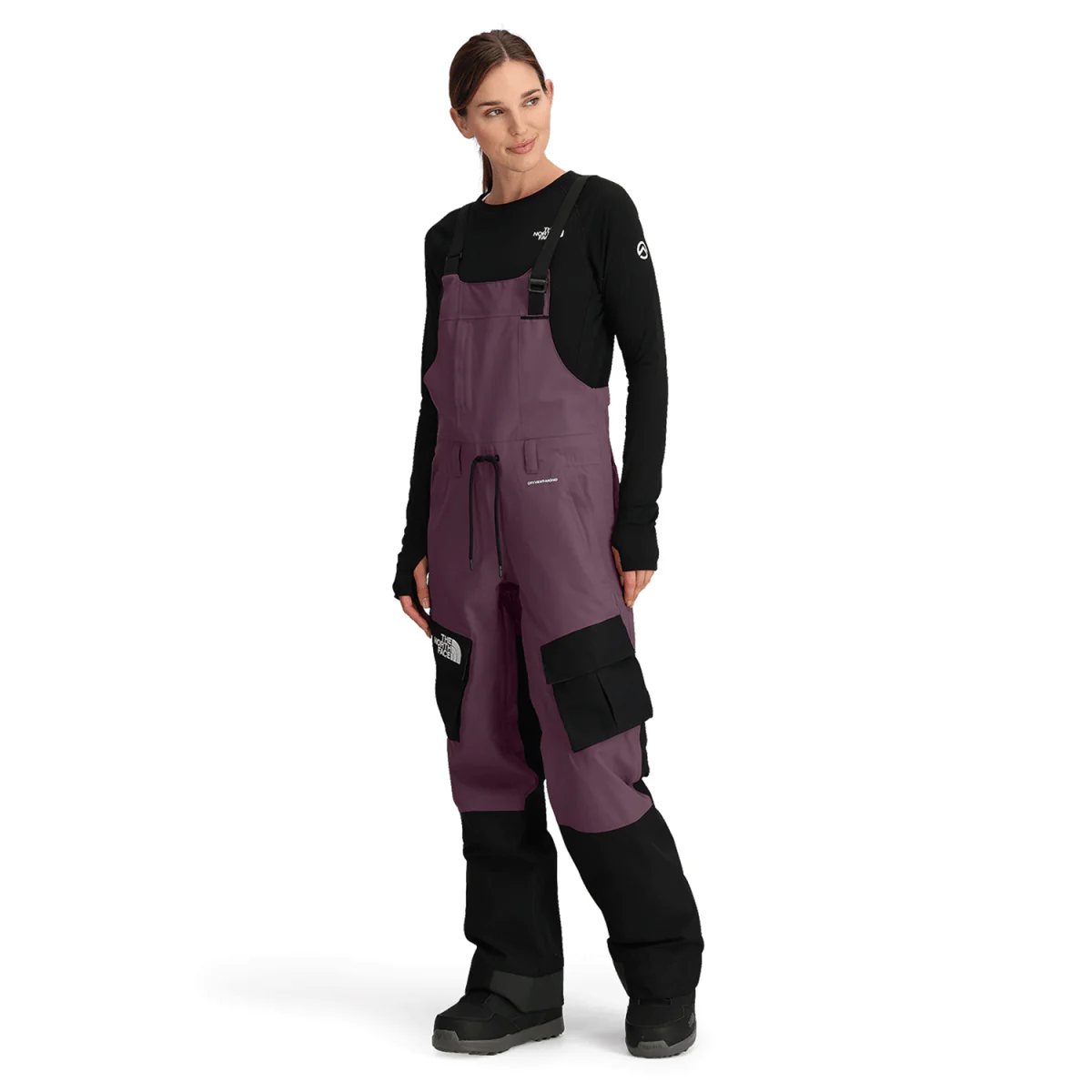 The North Face Women's Dragline Bib 2025 Midnight Mauve/TNF Black