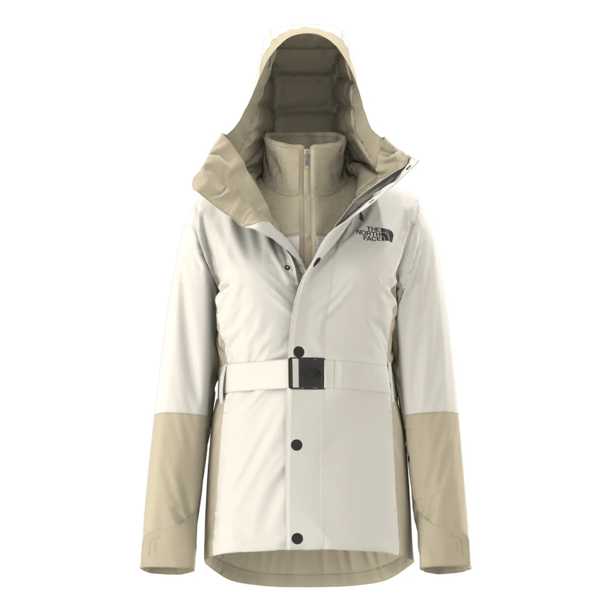 The North Face Women's Genepi Triclimate Jacket 2025 White Dune/Gravel