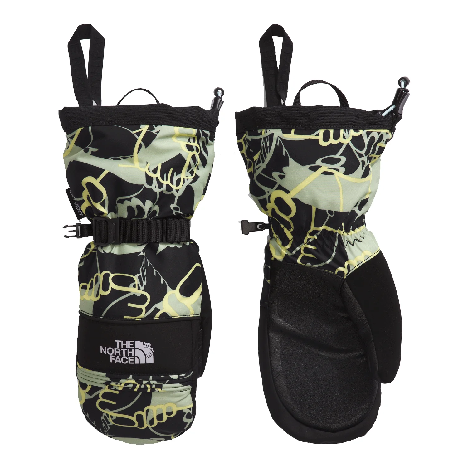 The North Face Women's Montana Ski Mitt 2024 TNF Black Hands Small Print