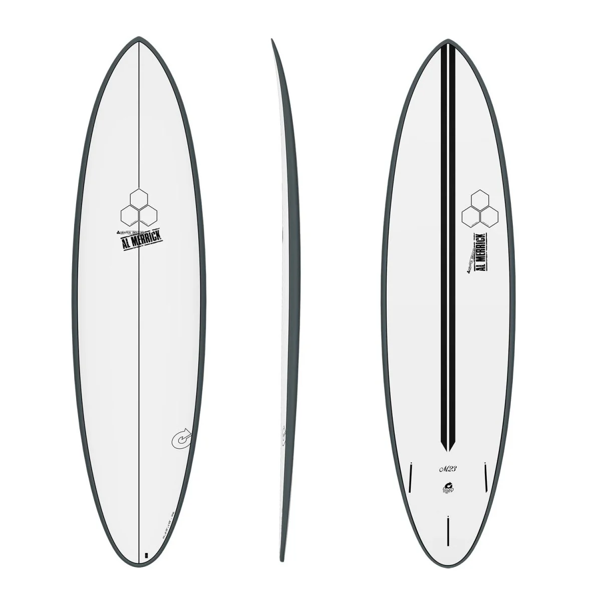 Torq x Channel Islands M23 Surfboard X-Lite Pinline Graphite Rails 7'4"