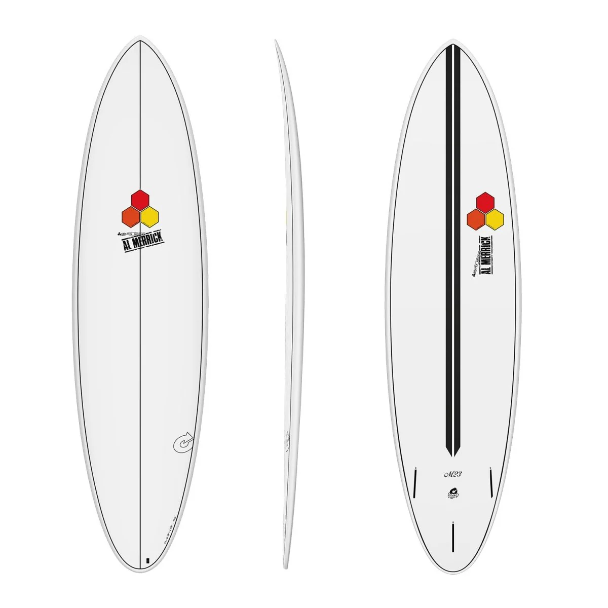 Torq Channel Islands M23 X-Lite Surfboard White Pinline 6'8"