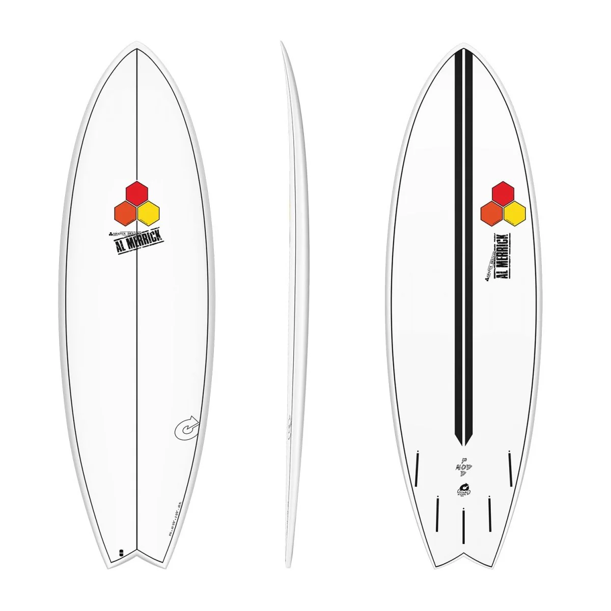 Torq Channel Islands Pod Mod X-Lite Surfboard White Pinline 6'6"