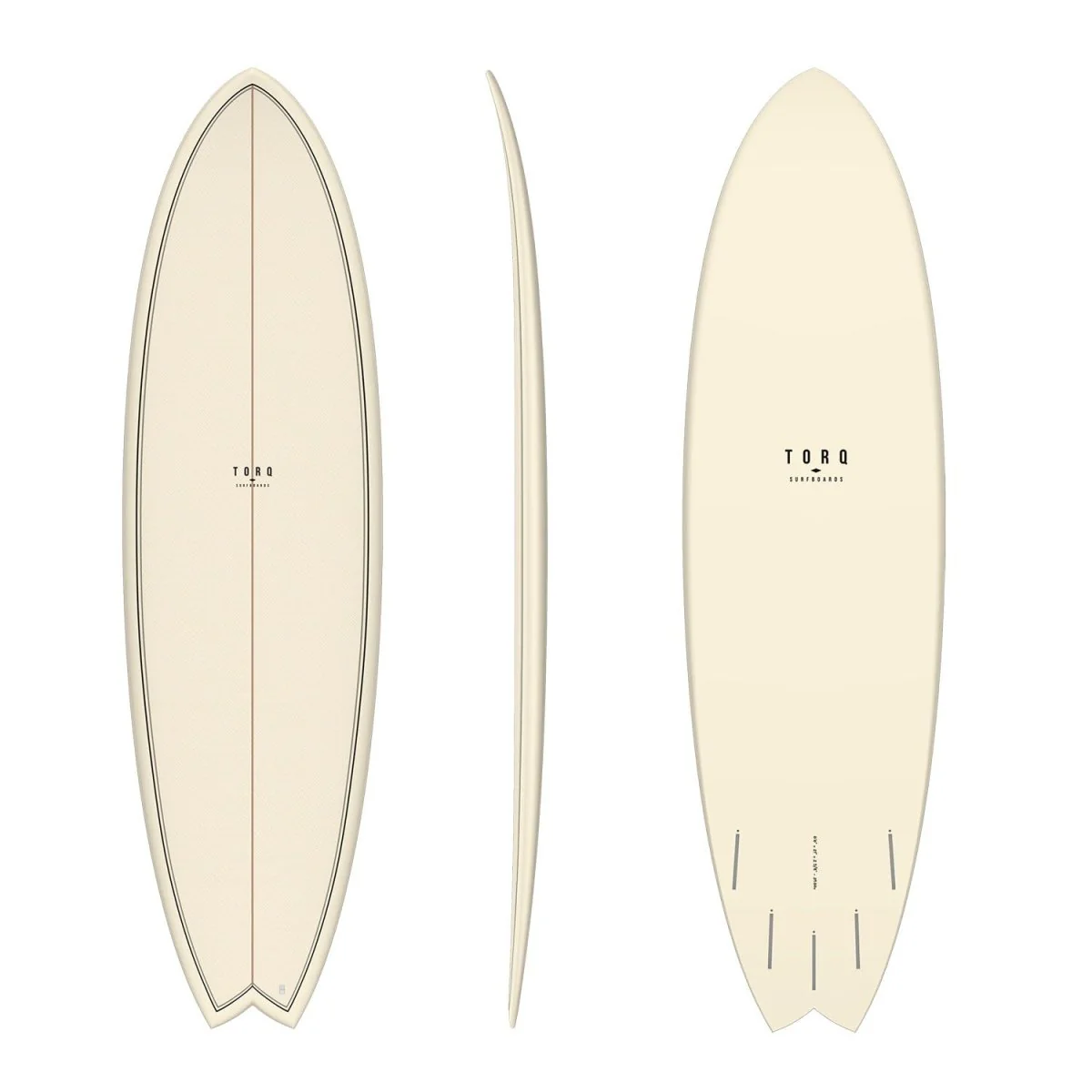 Torq Mod Fish Surfboard TET Cream Pattern 7'2"