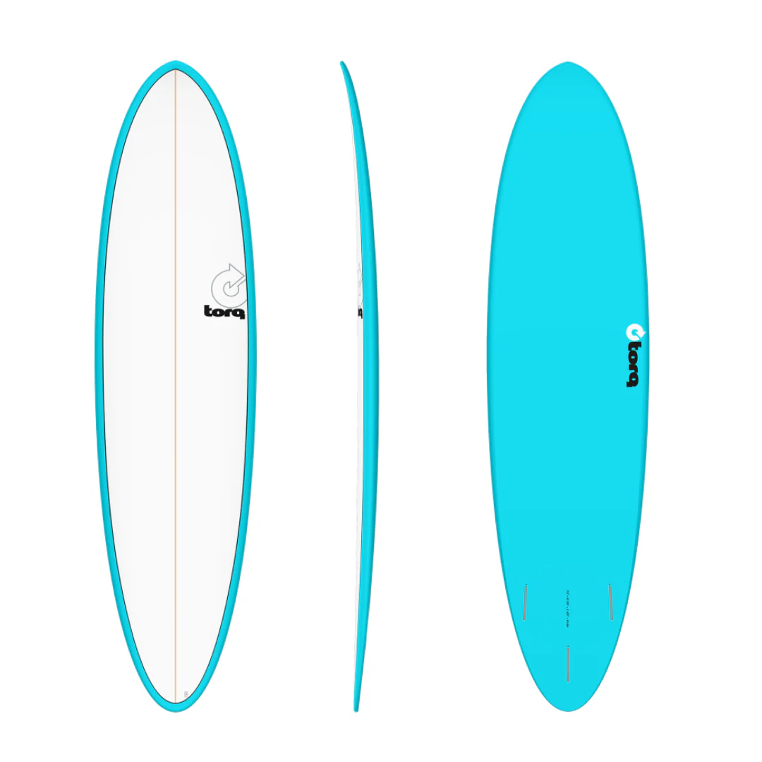 Torq Mod Fun Surfboard TET Pinline Blue/ White Deck 7'6"
