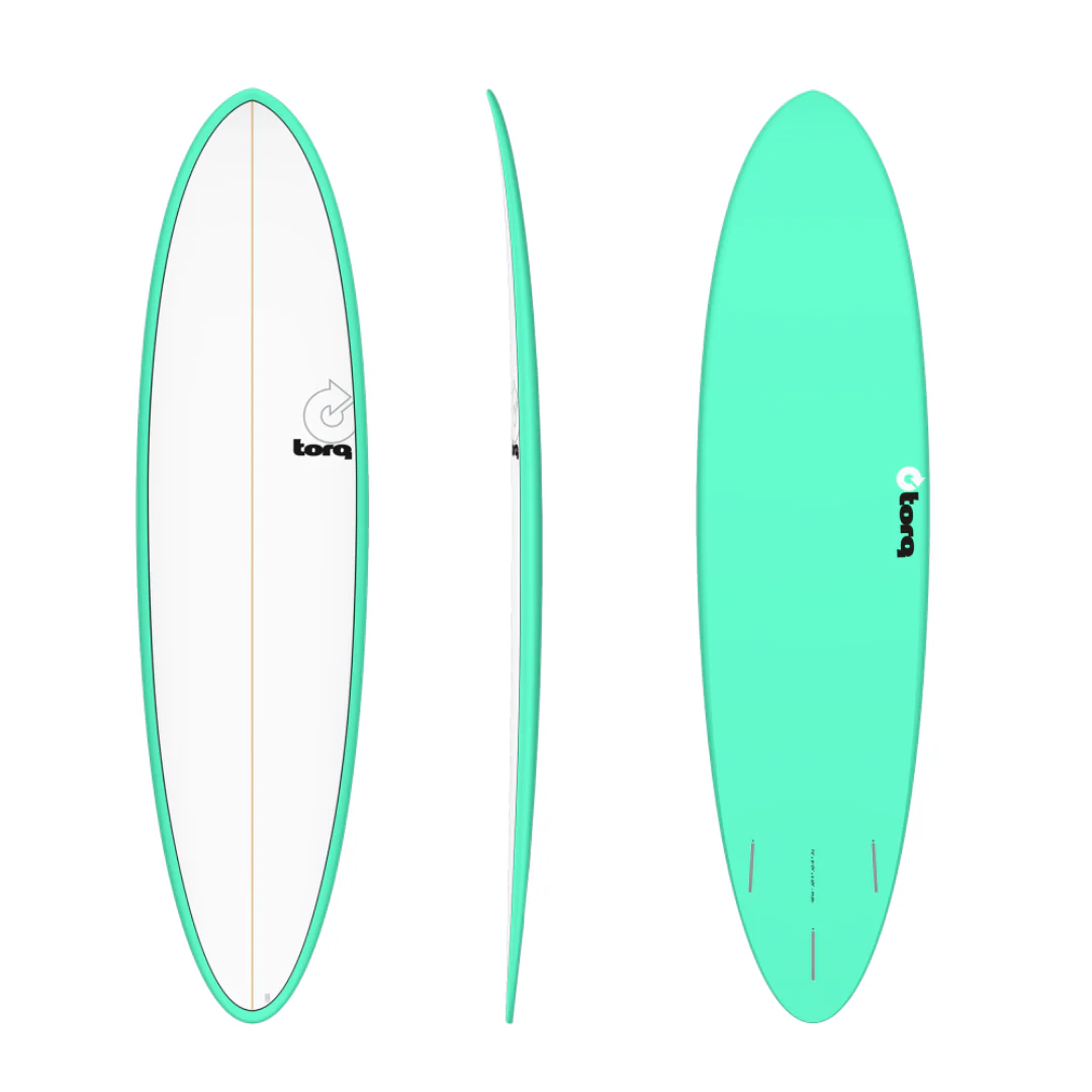 Torq Mod Fun TET Surfboard Pinline Seagreen/ White Deck 7'2"