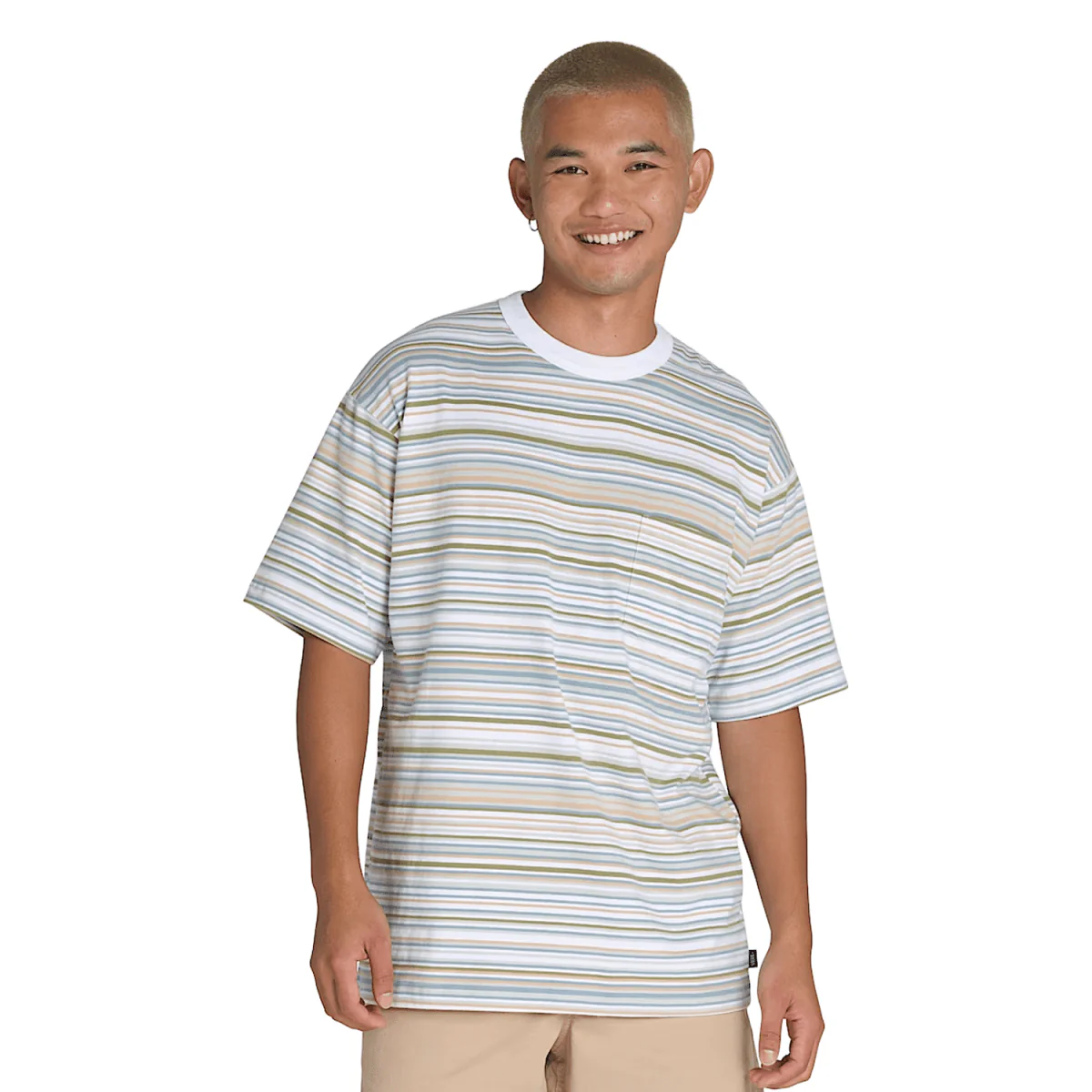 Vans Men's Braden Stripe Knit T-Shirt White