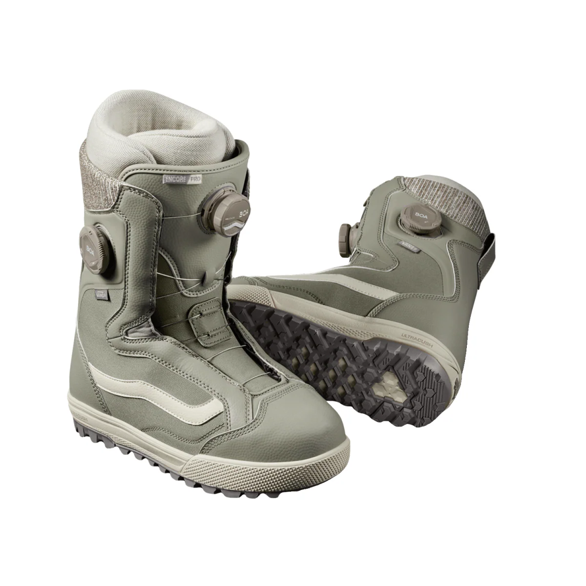 Vans Women's Encore Pro Snowboard Boots 2025 Khaki/White