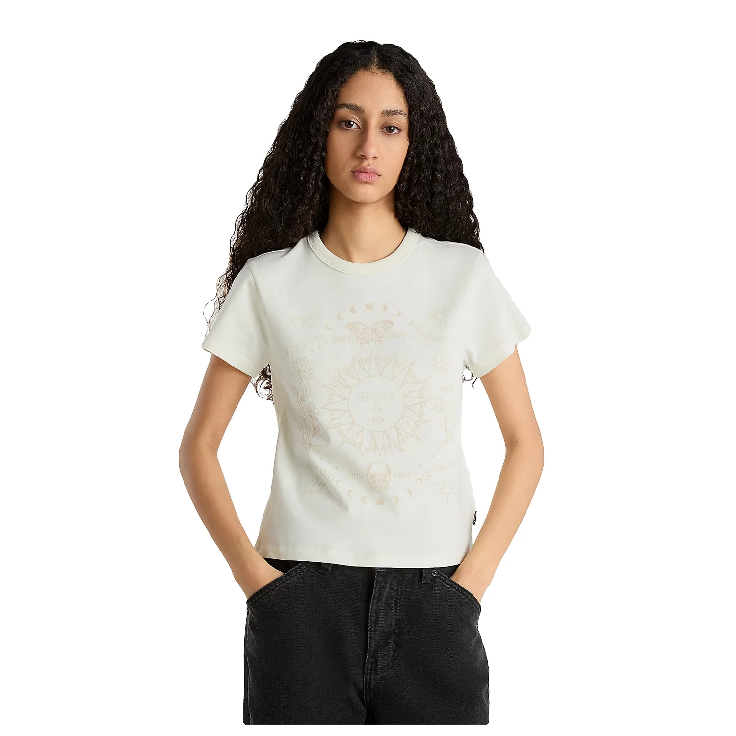 Vans Women's Sol Shine Mini T Shirt Marshmallow
