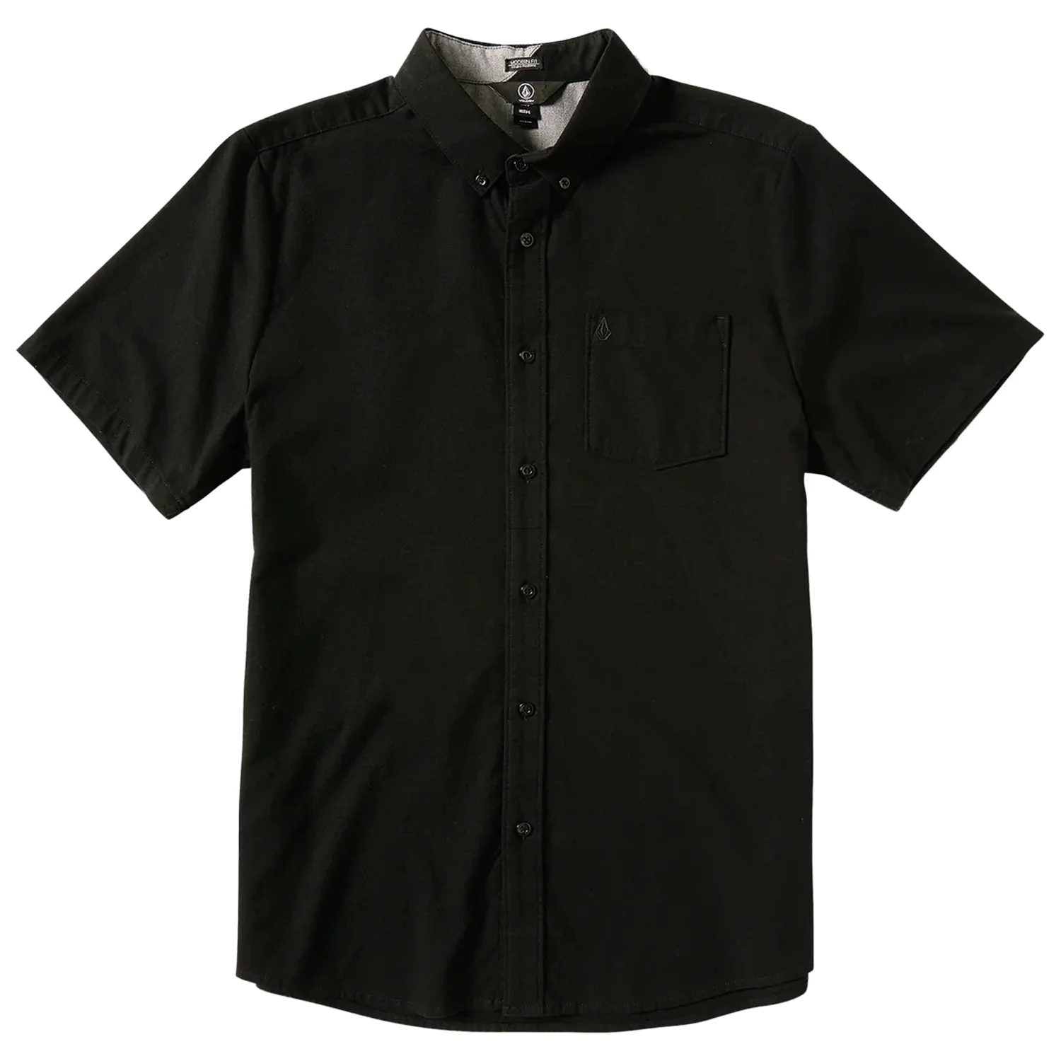 Volcom Men's Everett Oxford S/S Shirt New Black