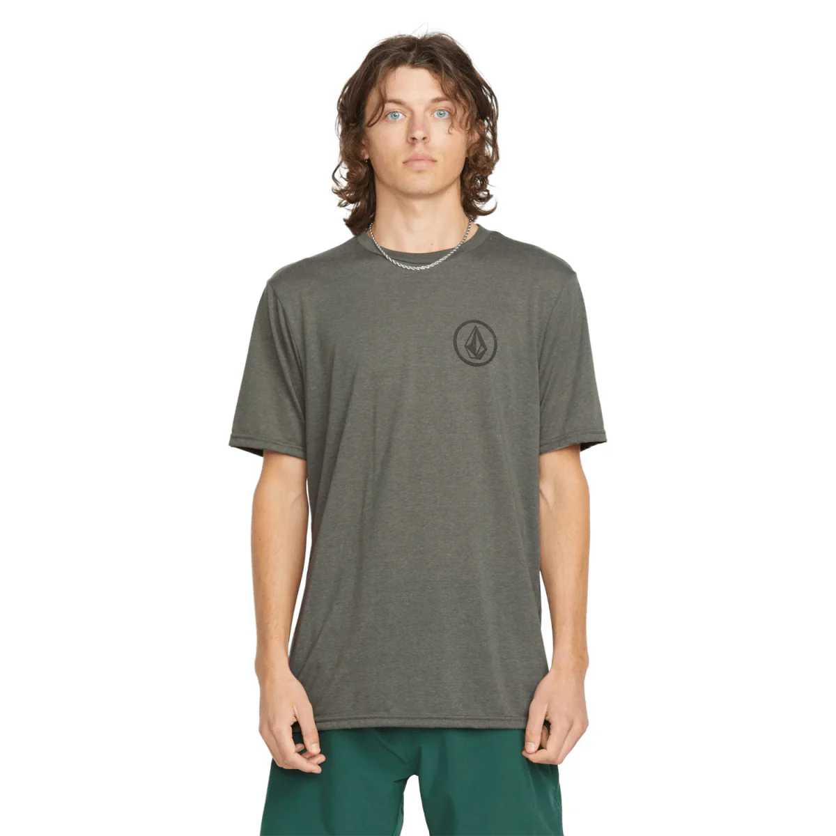 Volcom Men's Stone Tech S/S T-Shirt Charcoal Heather