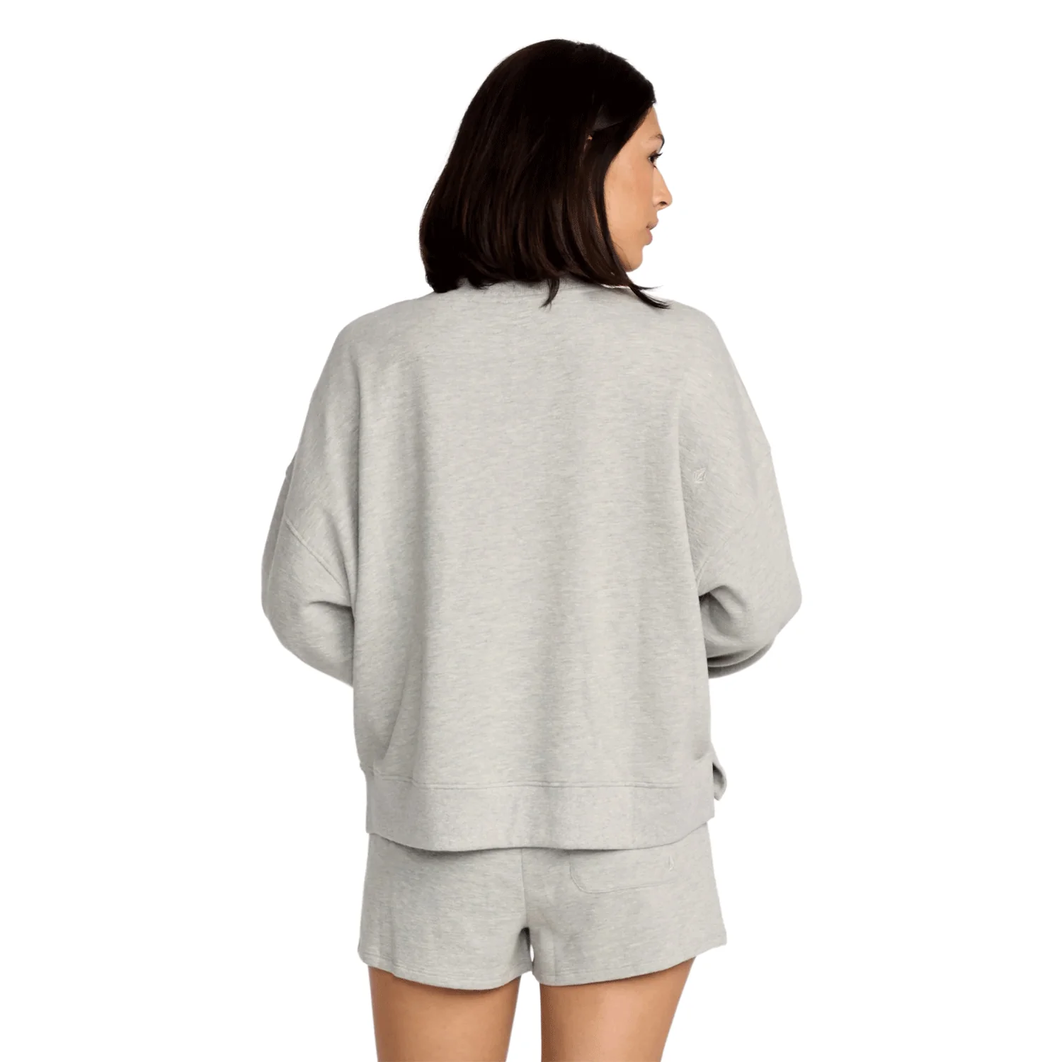 Volcom Women's Lived In Henley Fleece Heather Grey - Image 2
