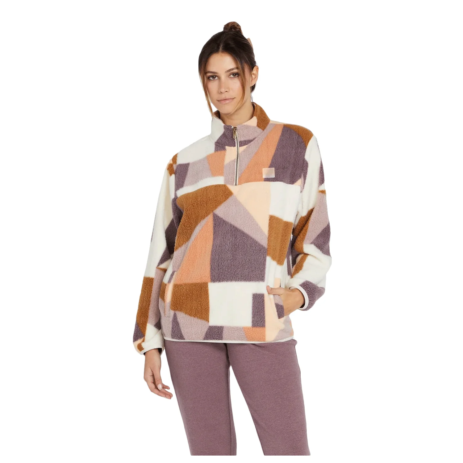 Volcom Women's Pheelin It Mock Neck Sweater Multi