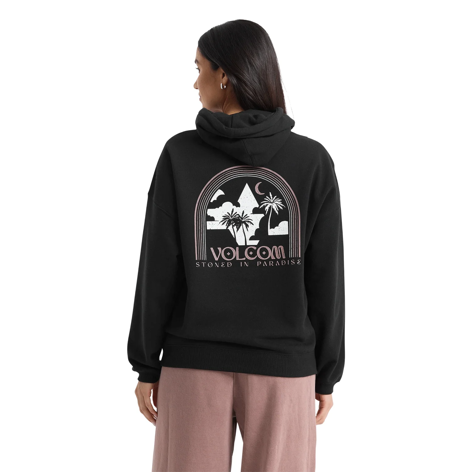 Volcom Women's Stone Art Up Hoodie Black - Image 2