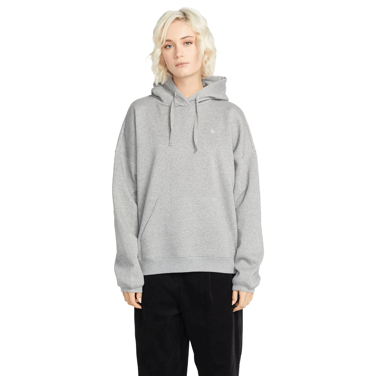 Volcom Women's Stone Heart II Hoodie Heather Grey