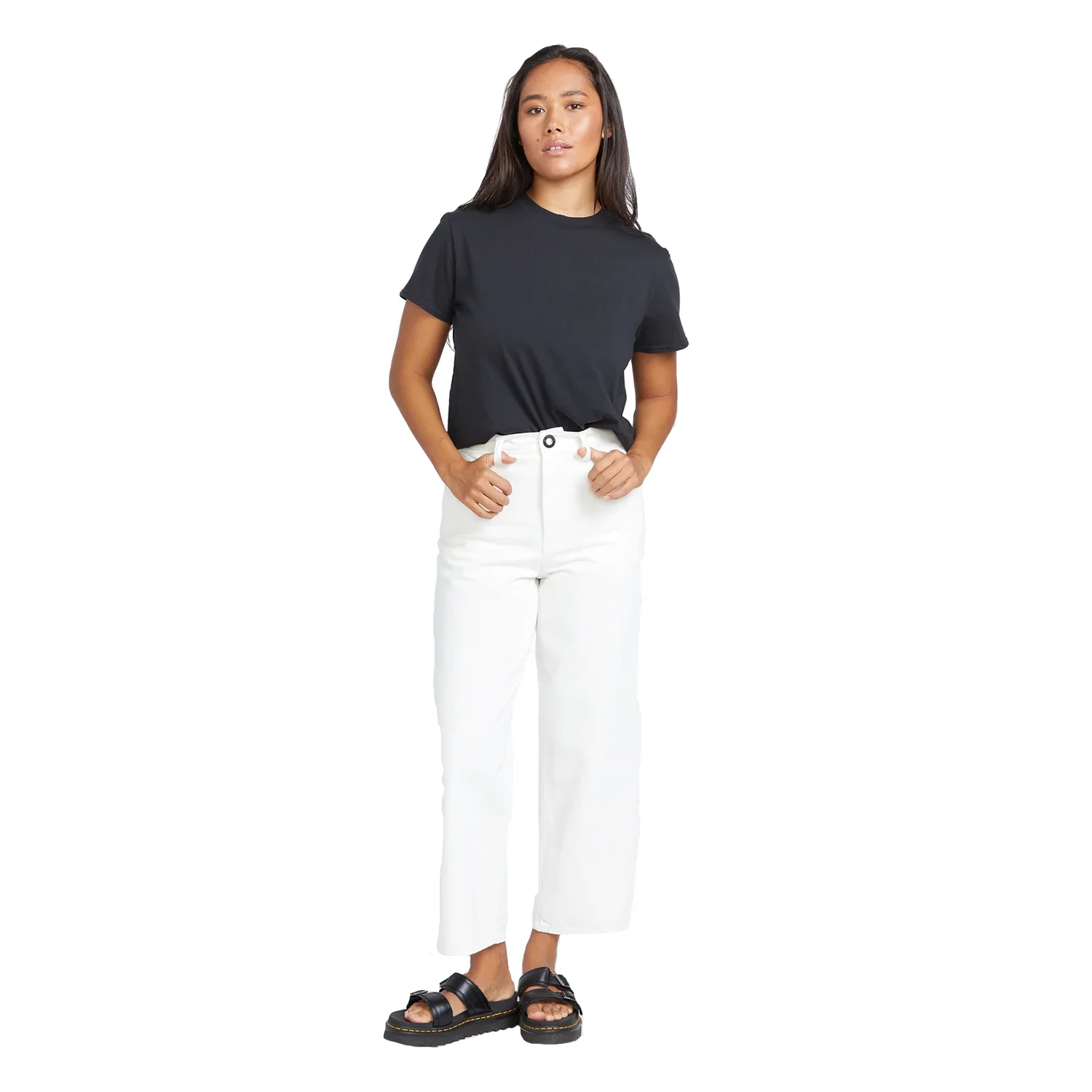 Volcom Women's Weellow Denim Pants Star White