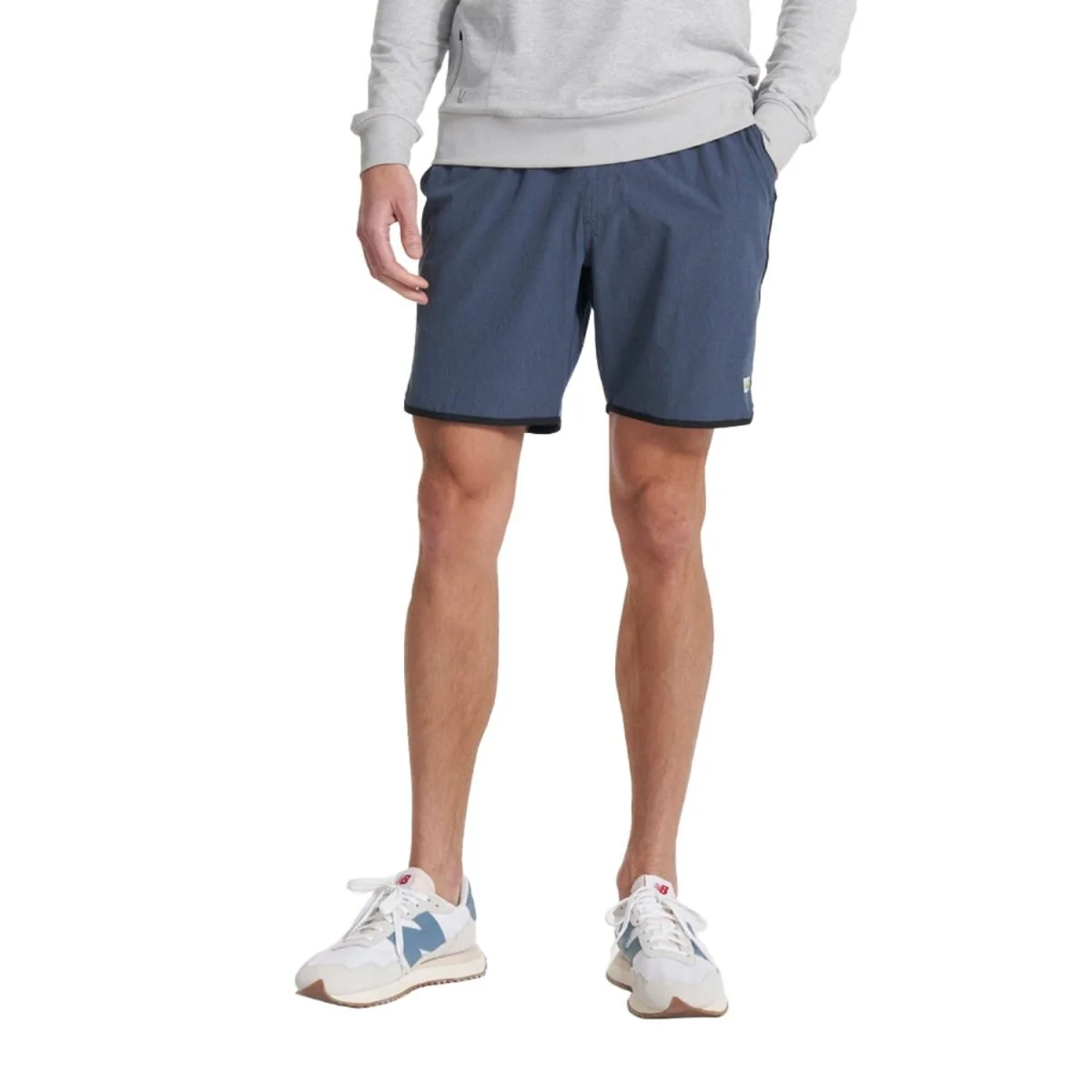 Vuori Men's Banks Short Azure Linen Texture
