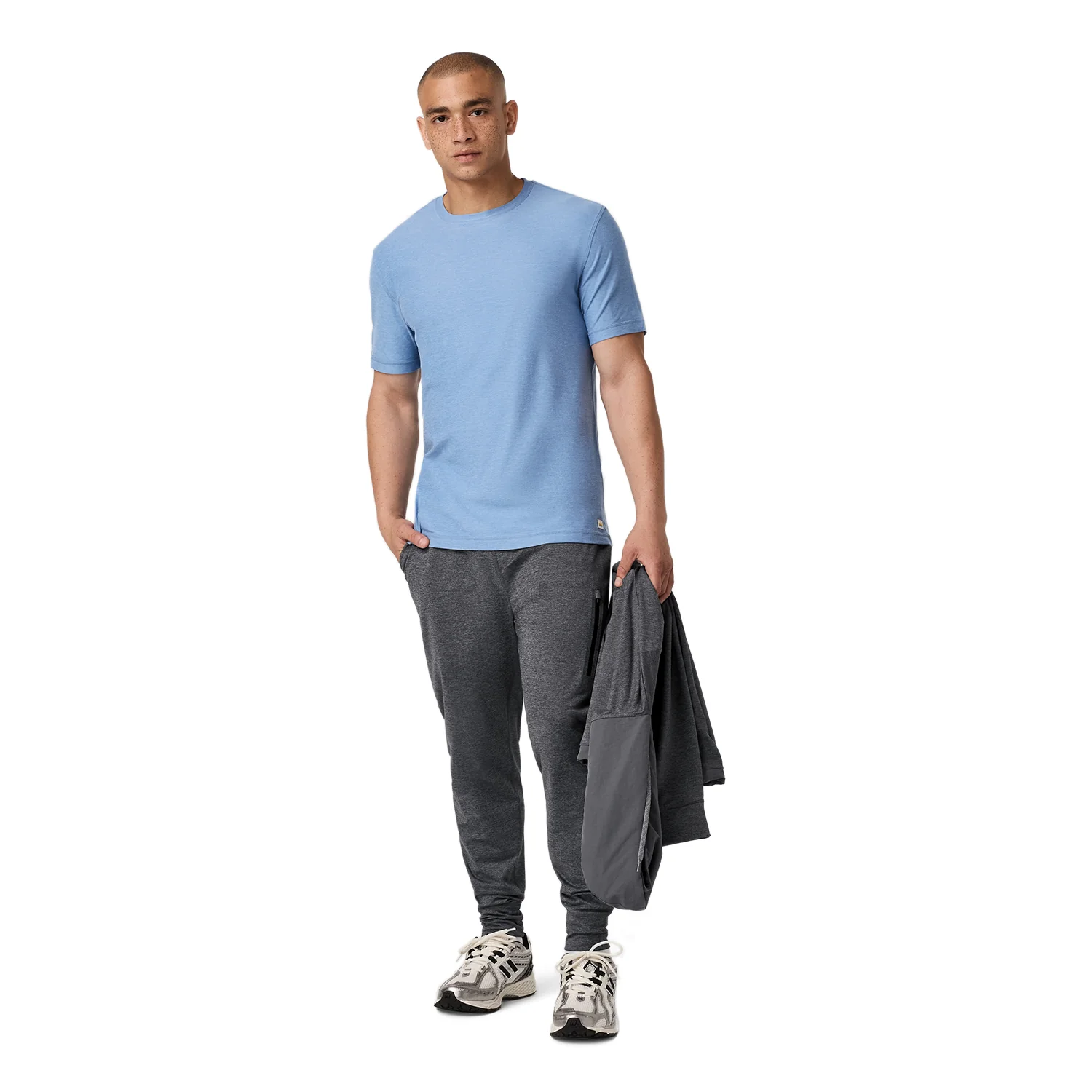 Vuori Men's Strato Tech T Shirt Isle Blue Heather