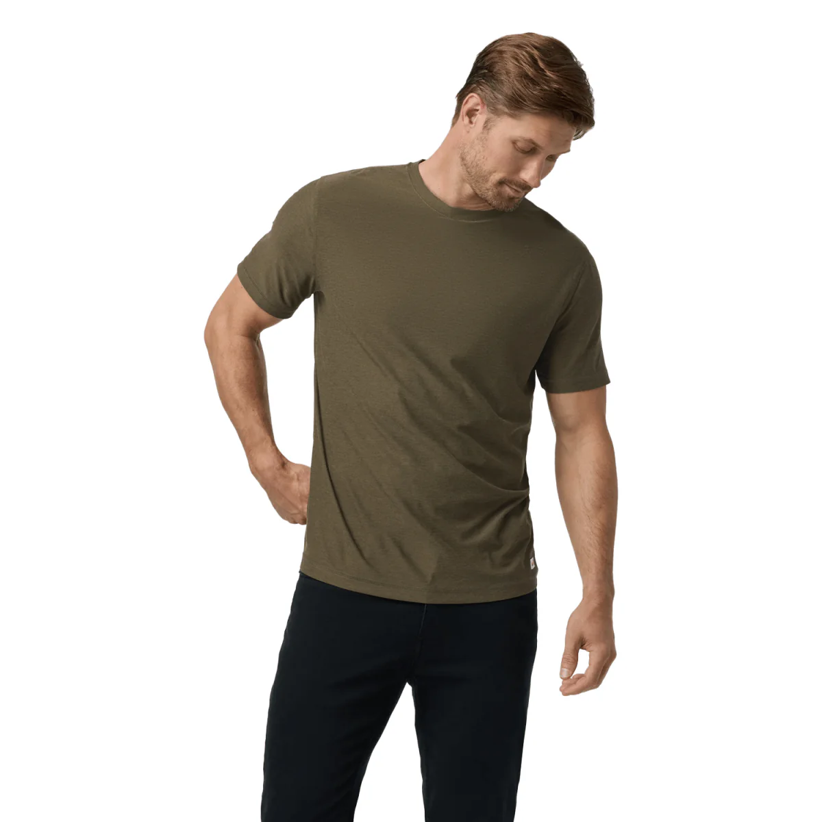 Vuori Men's Strato Tech T-Shirt Moss Green Heather