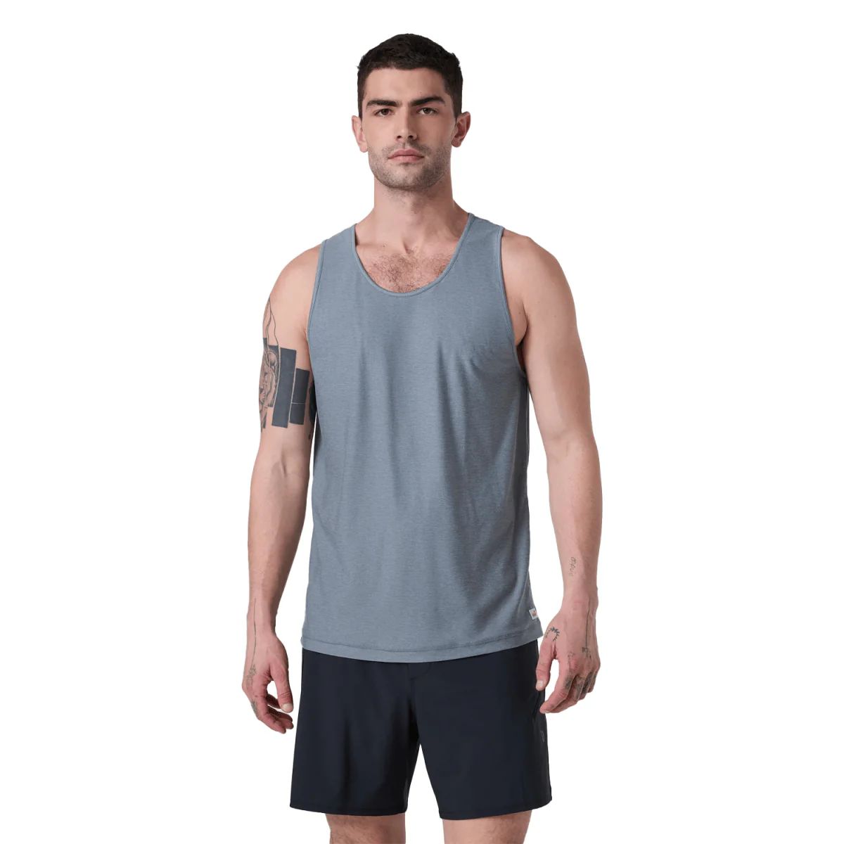 Vuori Men's Strato Tech Tank Dusty Blue Heather