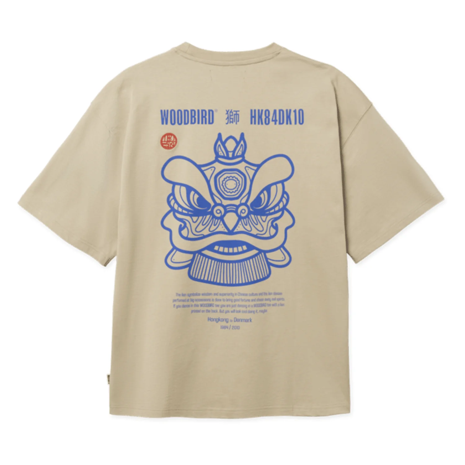 Woodbird Men's Beam Lion T-Shirt Stone
