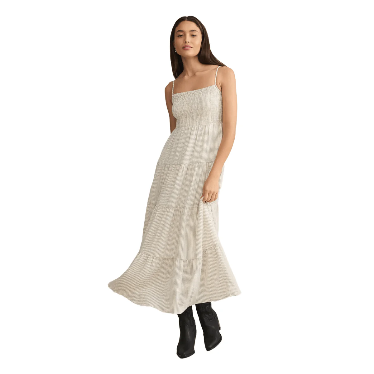 Z Supply Women's Balos Striped Maxi Dress Natural
