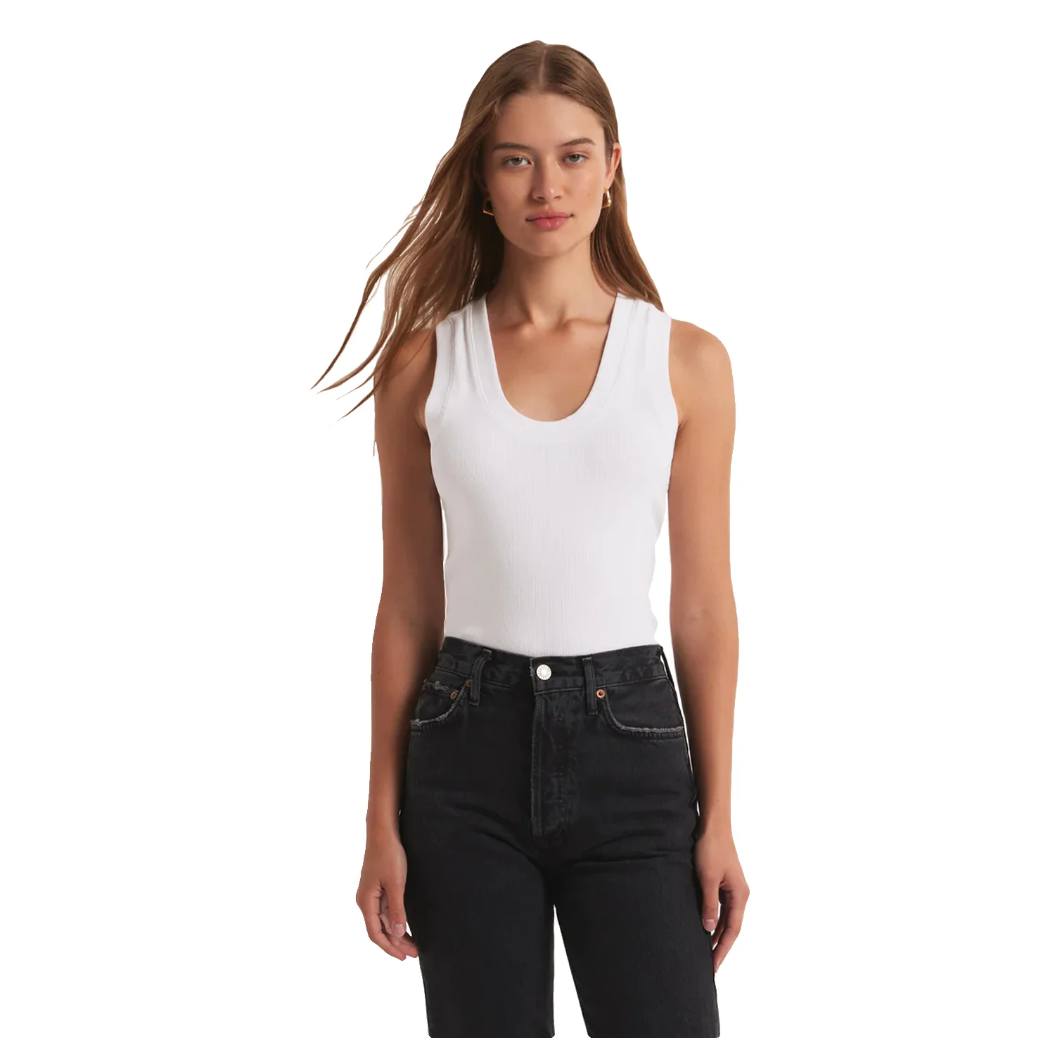Z Supply Women's Sirena Rib Tank White