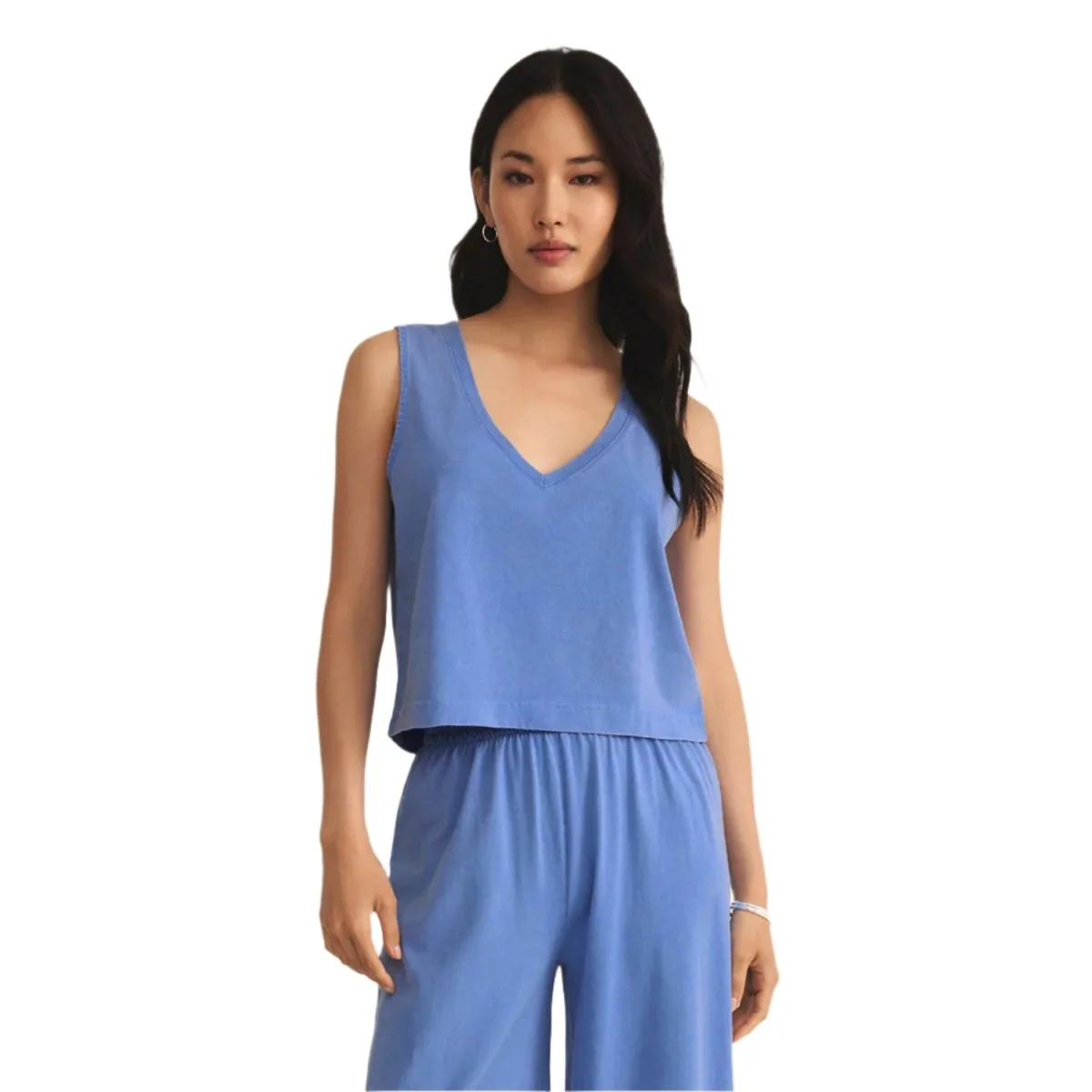 Z Supply Women's Sloane V-Neck Top Bay Blue