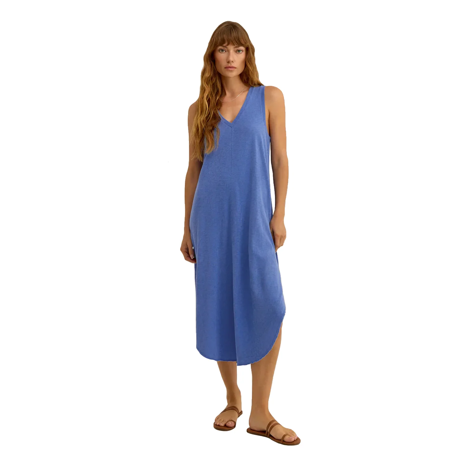 Z Supply Women's The Reverie Slub Dress Blue Waves