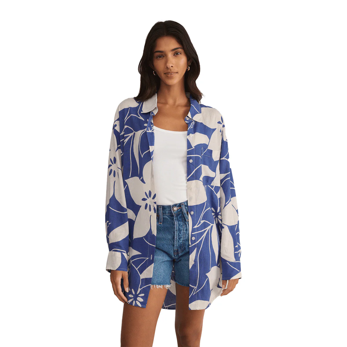 Z Supply Women's Tomas Madero Leaf Button Up Riviera